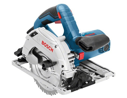 Циркулярная пила BOSCH GKS 55+ GCE L-BOXX 1350 Вт, диск 165х20 мм, до 63 мм, без регул. об. - фото 1 - id-p12460056