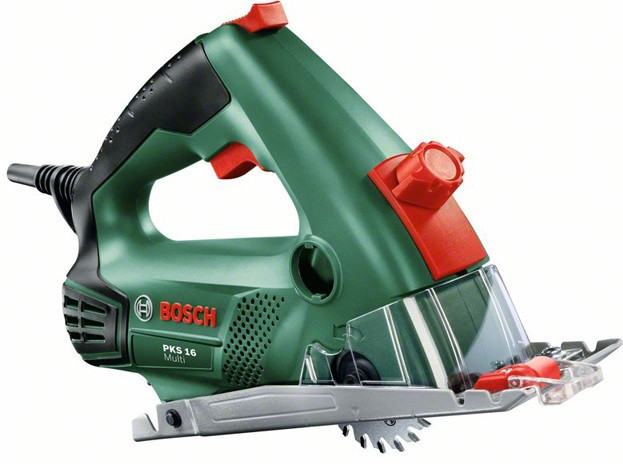 Циркулярная пила BOSCH PKS 16 MULTI в чем. 400 Вт, диск 65х15 мм, до 16 мм, без регул. об.