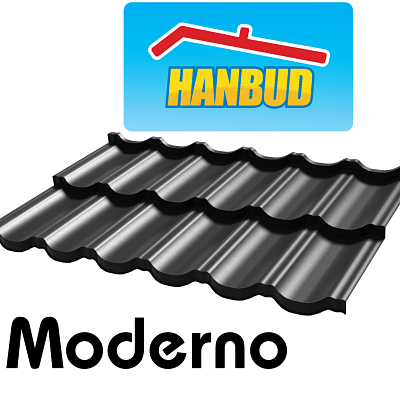 Модульная металлочерепица Hanbud Moderno (Польша) MAT аналог Venecja(Венеция), Germania(Германия)