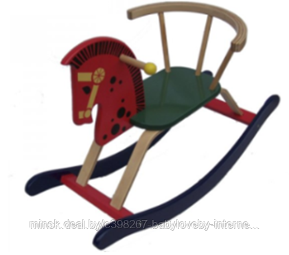 Деревянный конь-качалка, детская деревянная лошадка