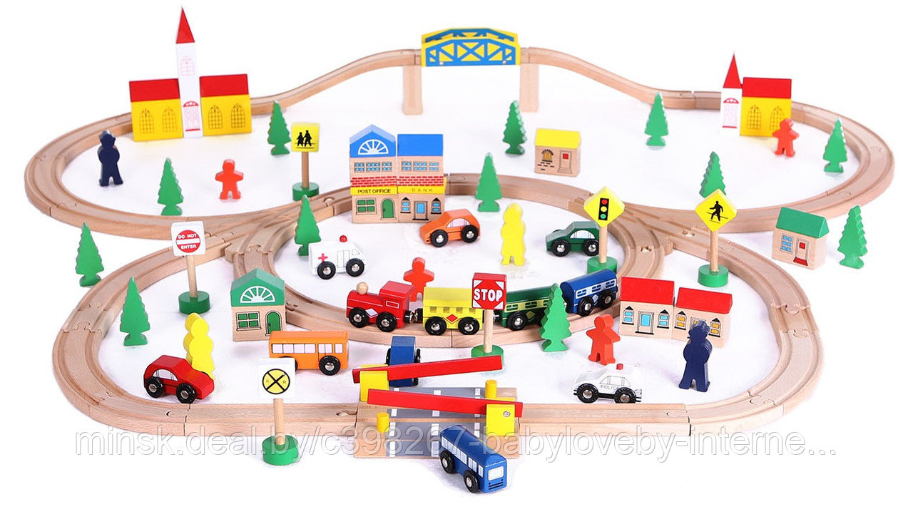 Железная дорога Eco toys (100 предметов)