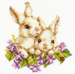 Набор для вышивания крестом «Крольчата». - фото 1 - id-p2594831