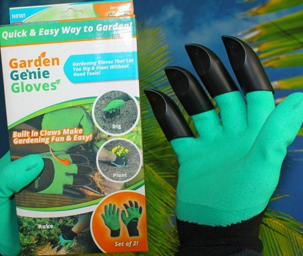 Перчатки когти для сада и огорода GARDEN GENIE GLOVES гарден гловс - фото 2 - id-p62710341