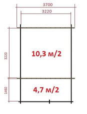 Летний дом " ХАРЕТ" 3,5х5 м (10,4 + 4,2 м²), фото 2