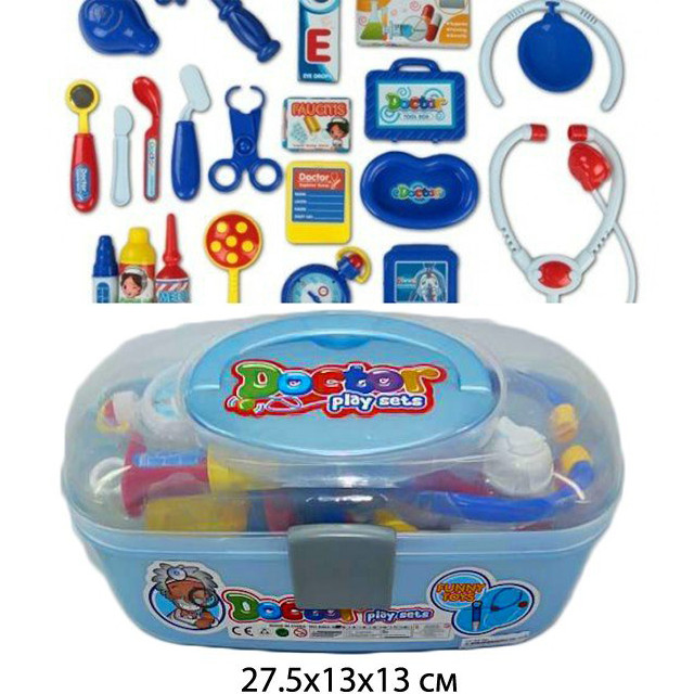 Набор доктора Funny Toys 8404-1 в чемоданчике 22 предмета