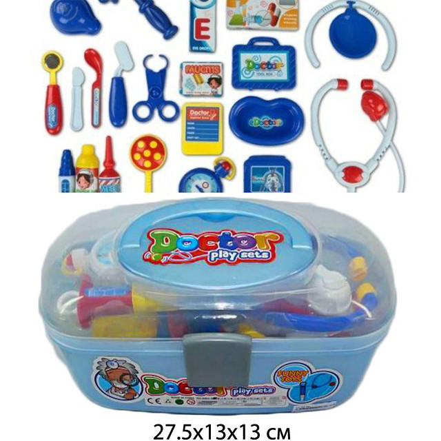 Набор доктора Funny Toys 8404-1 в чемоданчике 22 предмета - фото 1 - id-p62741855