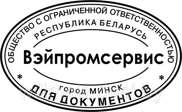 Овальная печать "ДЛЯ ДОКУМЕНТОВ" + клише 55х35 мм - фото 2 - id-p2158128