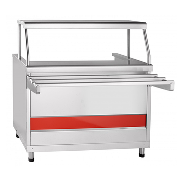 Мармит 1-х блюд ПМЭС-70КМ  (2 конфорки, одна полка, подсветка 1120 мм.)