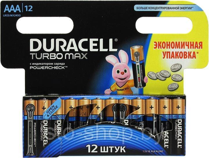 DURACELL TurboMax LR03/MX 2400 12BP AAA Батарейка щелочной элемент питания 1шт - фото 1 - id-p62761023