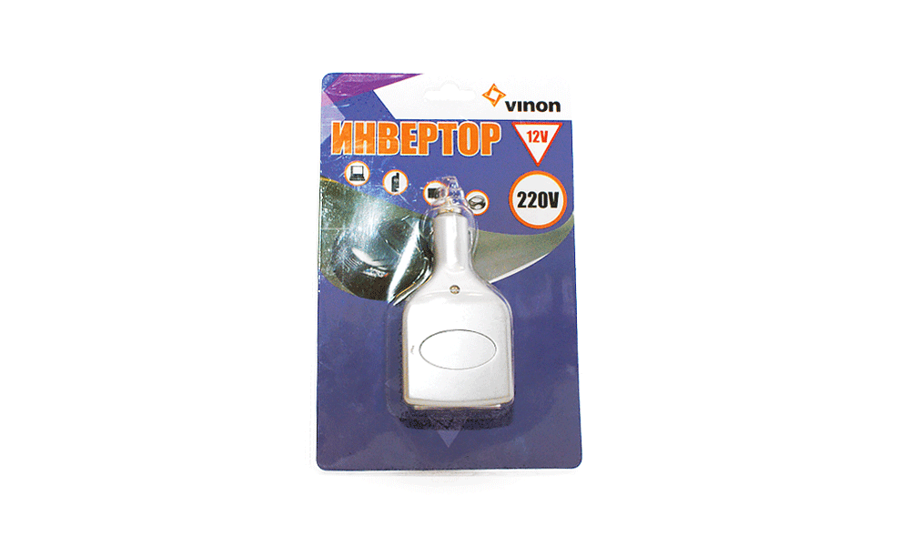 Инвертор  "Vinon"  70Ватт 12В->220В
				