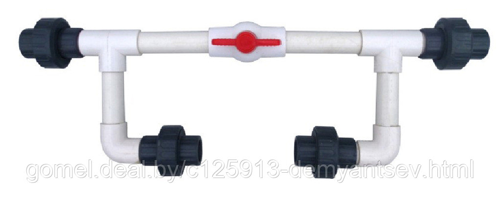 Комплект для врезки инжектора удобрений в магистральную трубу (обвязка)