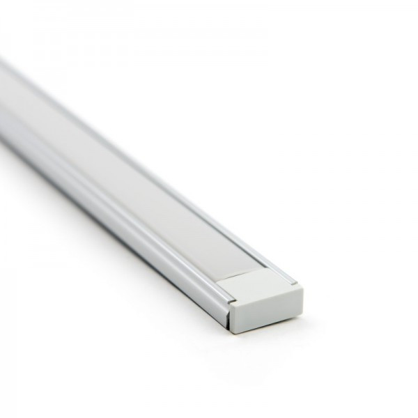 Профиль для светодиодной ленты прямоугольный накладной алюминиевый П-образный 2м 1506