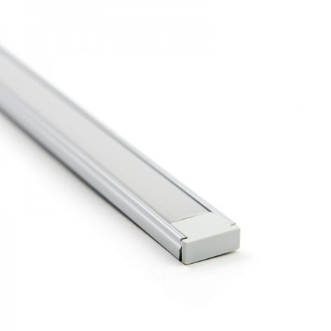 Профиль для светодиодной ленты прямоугольный накладной алюминиевый П-образный 2м 1506, фото 2