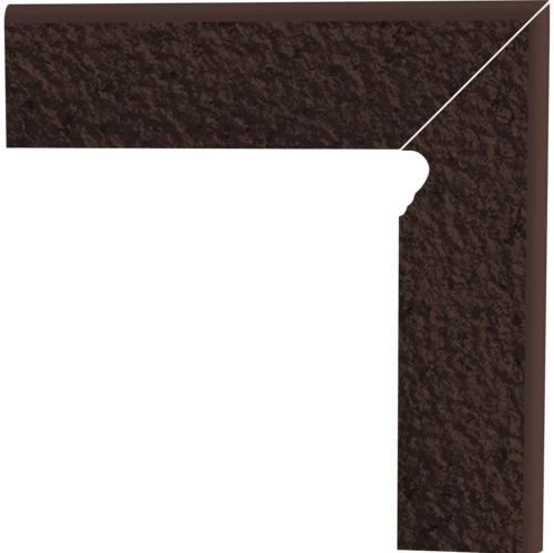 Клинкерная плитка для лестницы Paradyz Natural Brown Duro правый элемент - фото 1 - id-p62891578