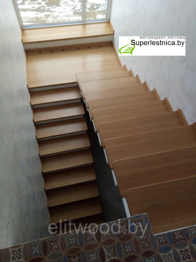 Обшивка бетонной лестницы ясенем №3 - фото 3 - id-p63020294