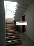 Обшивка бетонной лестницы ясенем №3, фото 4