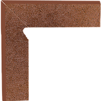 Paradyz Taurus Brown клинкерный элемент для лестницы и крыльца левый
