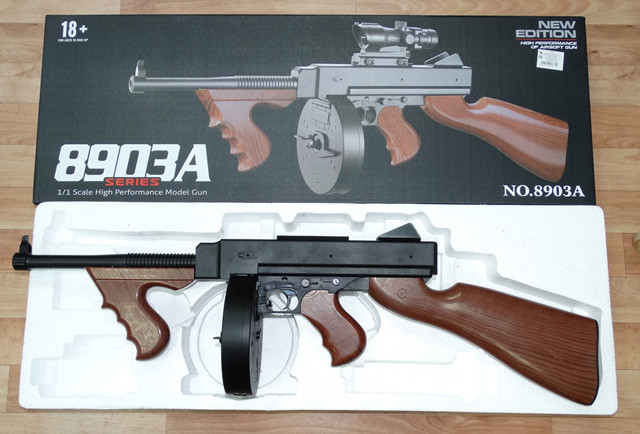 Игрушка пневматический пистолет-пулемет Томпсона в натуральную величину - фото 1 - id-p63041184