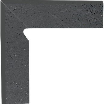 Paradyz Semir Grafit клинкерная плитка для крыльца левый элемент