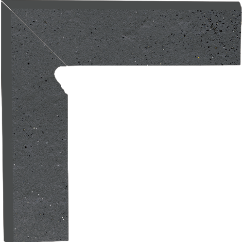 Paradyz Semir Grafit клинкерная плитка для крыльца левый элемент - фото 1 - id-p63041362