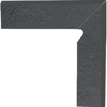 Paradyz Semir Grafit клинкерная плитка для крыльца правый элемент