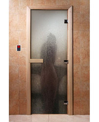 Дверь для сауны стеклянная DoorWood с фотопечатью 8 мм, 7 х 19,  код А012