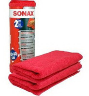 Салфетка микрофибра для полировки кузова 40х40см (2шт) Sonax 416241