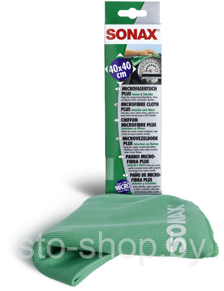 Sonax 416 500 Салфетка из микрофибры для салона и стекла 40х40см