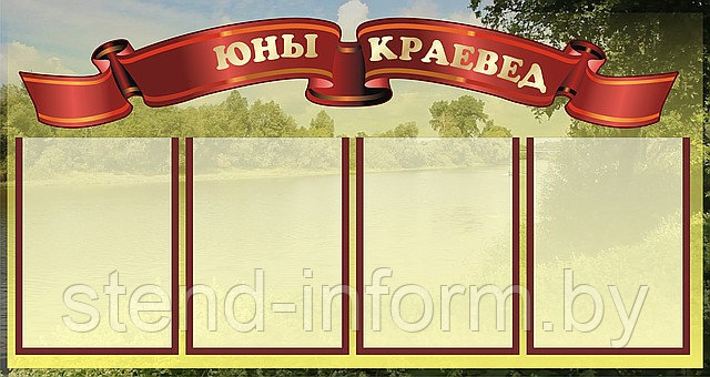 СТЕНД ПО ИСТОРИИ, "ЮНЫ КРАЕВЕД" р-р 100*50 см, с бортом - фото 1 - id-p2617734