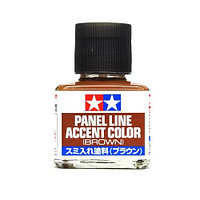 Краска для финальной отделки модели Tamiya, Accent Color, Коричневая (Brown), смывка 40мл