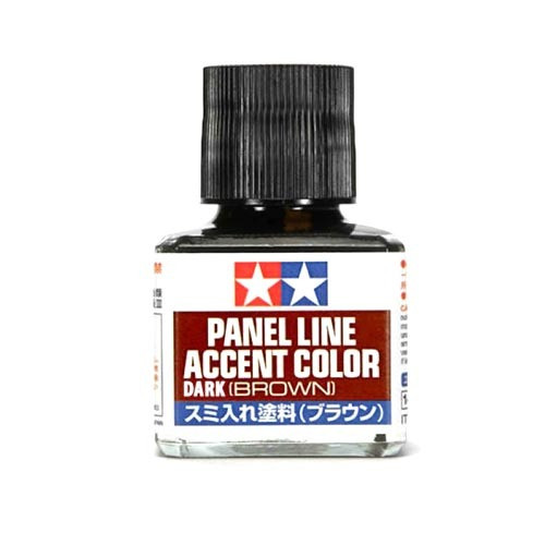 Краска для финальной отделки модели Tamiya, Accent Color, Темно-Коричневая (Dark Brown), смывка 40мл