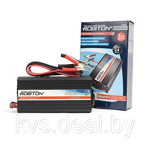 Инвертор 12V-220V ROBITON R500/2 500W с USB выходом 24V - фото 1 - id-p63148119