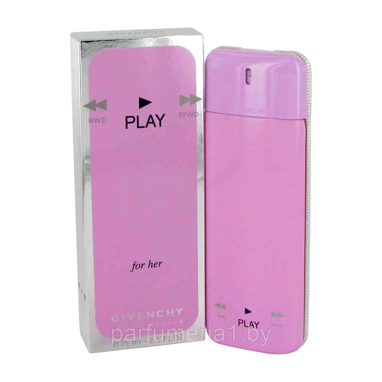 Туалетная вода play. Givenchy Play for her 75 ml EDP. Givenchy Play Eau de Parfum for women/75ml. Духи живанши плей женские розовые. Givenchy Play for her.