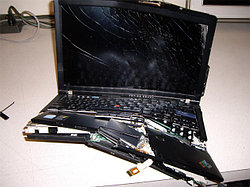 2. Активное уничтожение ноутбука