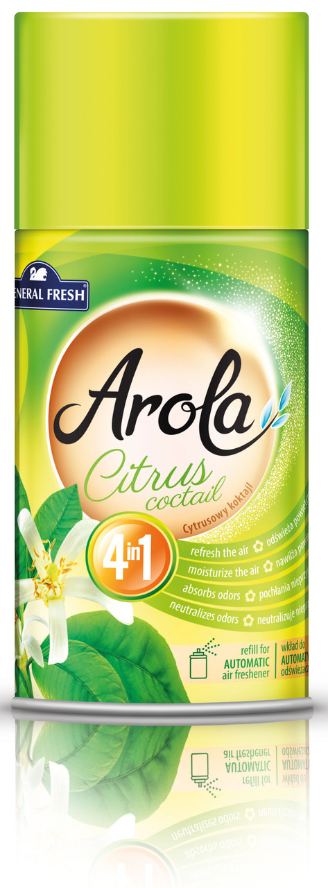 Сменный баллон к освежителю воздуха Arola "Citrus Coctail" (250 мл) General Fresh (Цитрусовый коктейль)