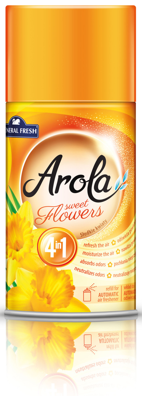 Сменный баллон к освежителю воздуха Arola "Sweet Flowers" (250 мл) General Fresh (Сладкие цветы)