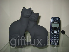 Коты-парочка Мур-мяу сувенир,гипс, 20*19 см черный