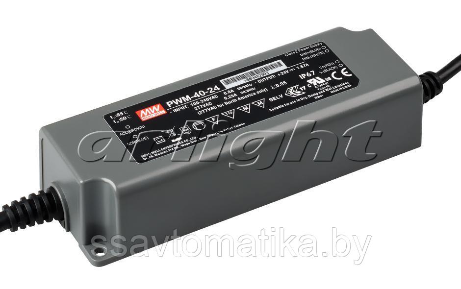 Блок питания PWM-40-24 (24V, 1.67A, 40W, 0-10V, PFC)