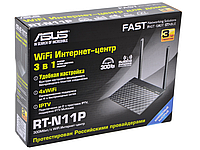 Беспроводной маршрутизатор ASUS RT-N11P, скорость до 300 Мбит/с, 2x5dBi