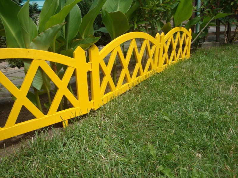 Заборчик декоративный №4 Modern 3м высота 35см (5 эл.) желтый - фото 1 - id-p63398228