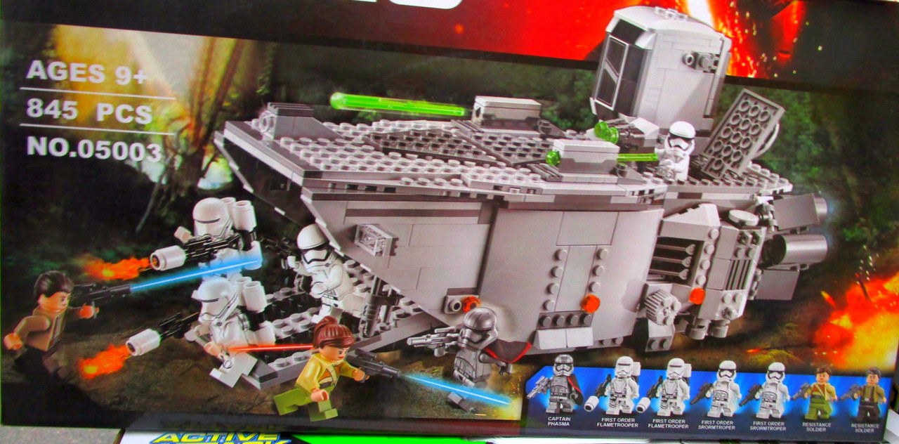 Конструктор Звездные войны Lepin 05003 Транспорт Первого Ордена, 845 дет., аналог Lego Star Wars 75103