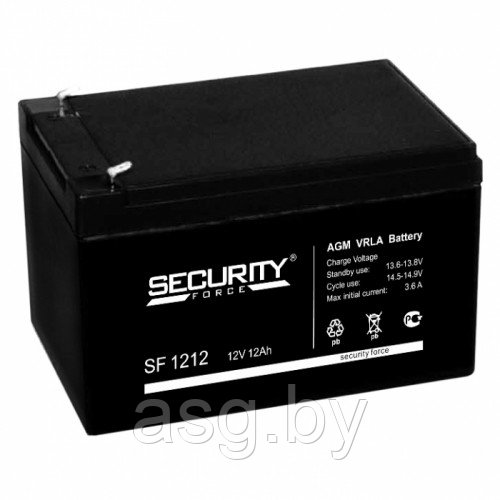 Аккумулятор Security Force SF 1212 - 12В, 12 А/ч свинцово-кислотный - фото 1 - id-p63449137