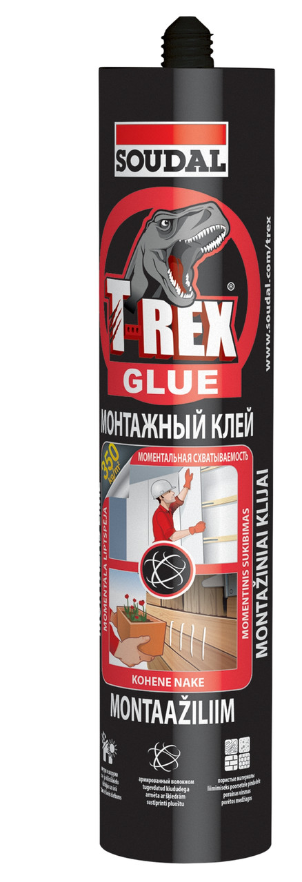 Монтажный клей Soudal T-REX моментальная схватываемость (жидкие гвозди)   380 г