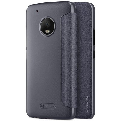 Полиуретановый чехол книга Nillkin Sparkle Leather Case Black для Motorola Moto G5 Plus - фото 3 - id-p63475146