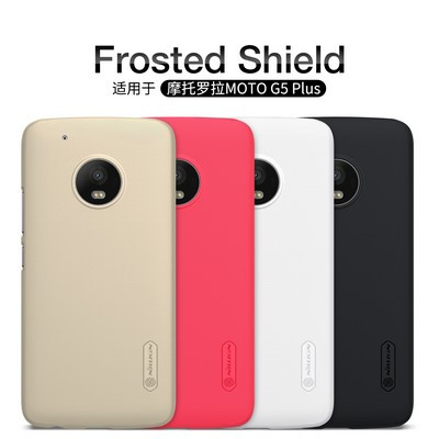Пластиковый чехол с пленкой Nillkin Super Frosted Shield Gold для Motorola Moto G5 Plus - фото 4 - id-p63475216