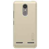 Пластиковый чехол с пленкой Nillkin Super Frosted Shield Gold для Lenovo Vibe K6