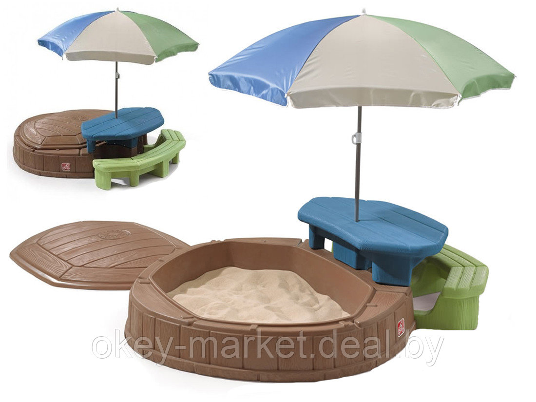 Детская песочница со столиком и зонтом Step2 8437 - фото 1 - id-p63488234