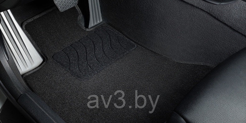 Коврики ВОРСОВЫЕ в салон Volkswagen Sharan 1 1995-2010 Черный (3 ряда) (Highway)