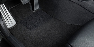 Коврики ВОРСОВЫЕ в салон Volkswagen Sharan 1 1995-2010 Черный (3 ряда) (Польша, эконом)