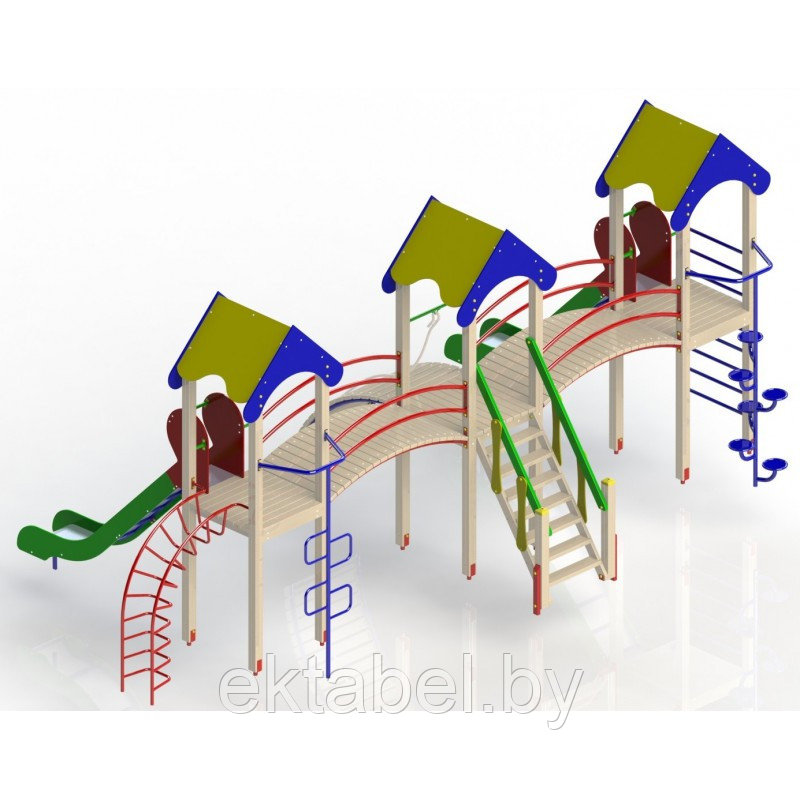 Детский игровой комплекс Трехбашенный 